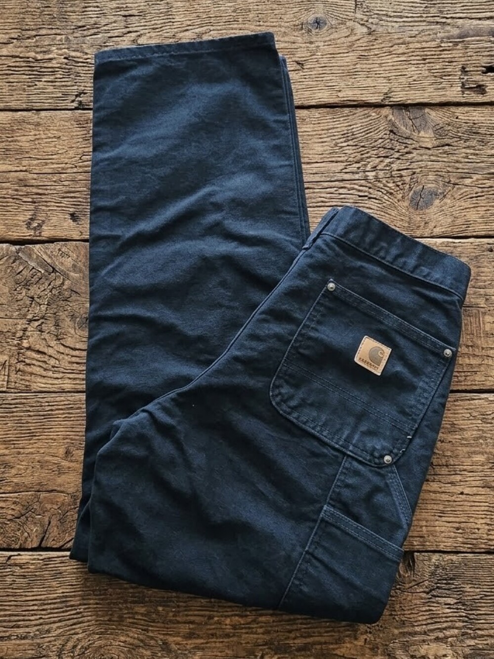 Y2k Carhartt B136 BLK Made In USA Double Knee Work Pants 29x30 Unisex Like New